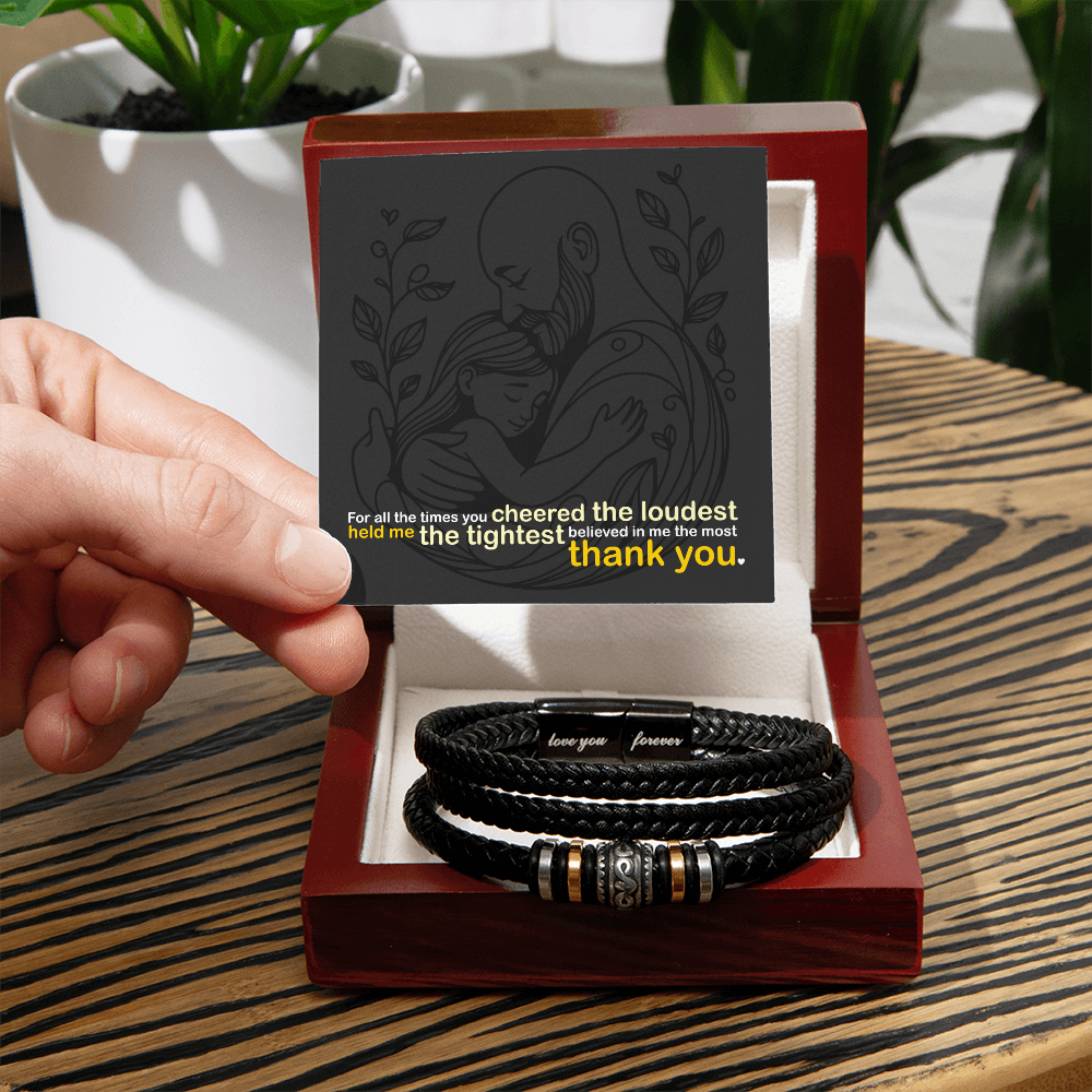 Love You Forever: Engraved Men's Bracelet Appreciation Gift