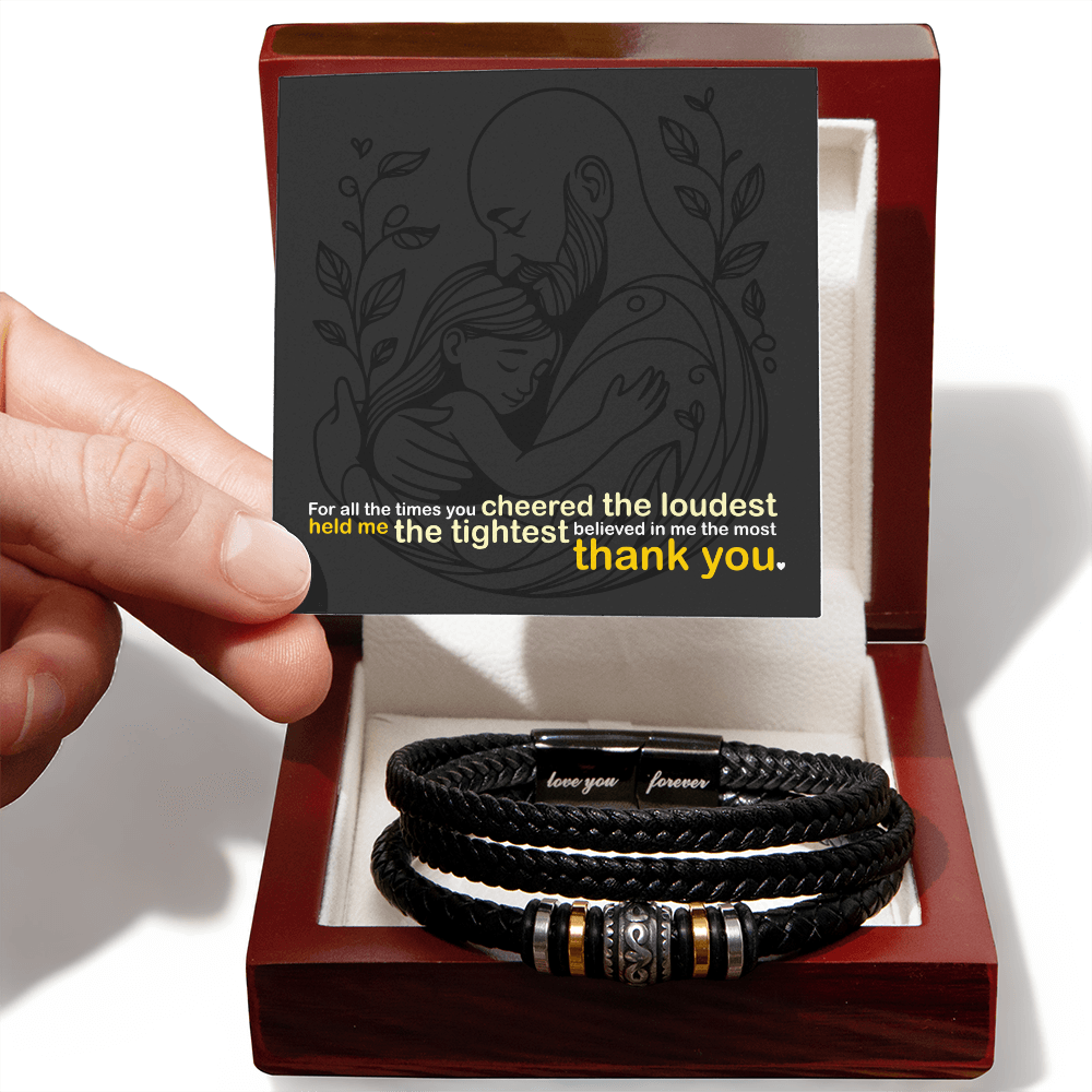 Love You Forever: Engraved Men's Bracelet Appreciation Gift
