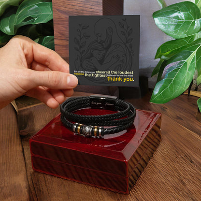 Love You Forever: Engraved Men's Bracelet Appreciation Gift