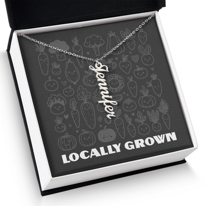 Multi Vertical Name Necklace: Cherished gift for besties & mama birds! | 18K gold finish