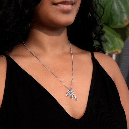 Multi Vertical Name Necklace: Cherished gift for besties & mama birds! | 18K gold finish