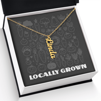 Multi Vertical Name Necklace: Cherished gift for besties & mama birds! | 18K gold finish