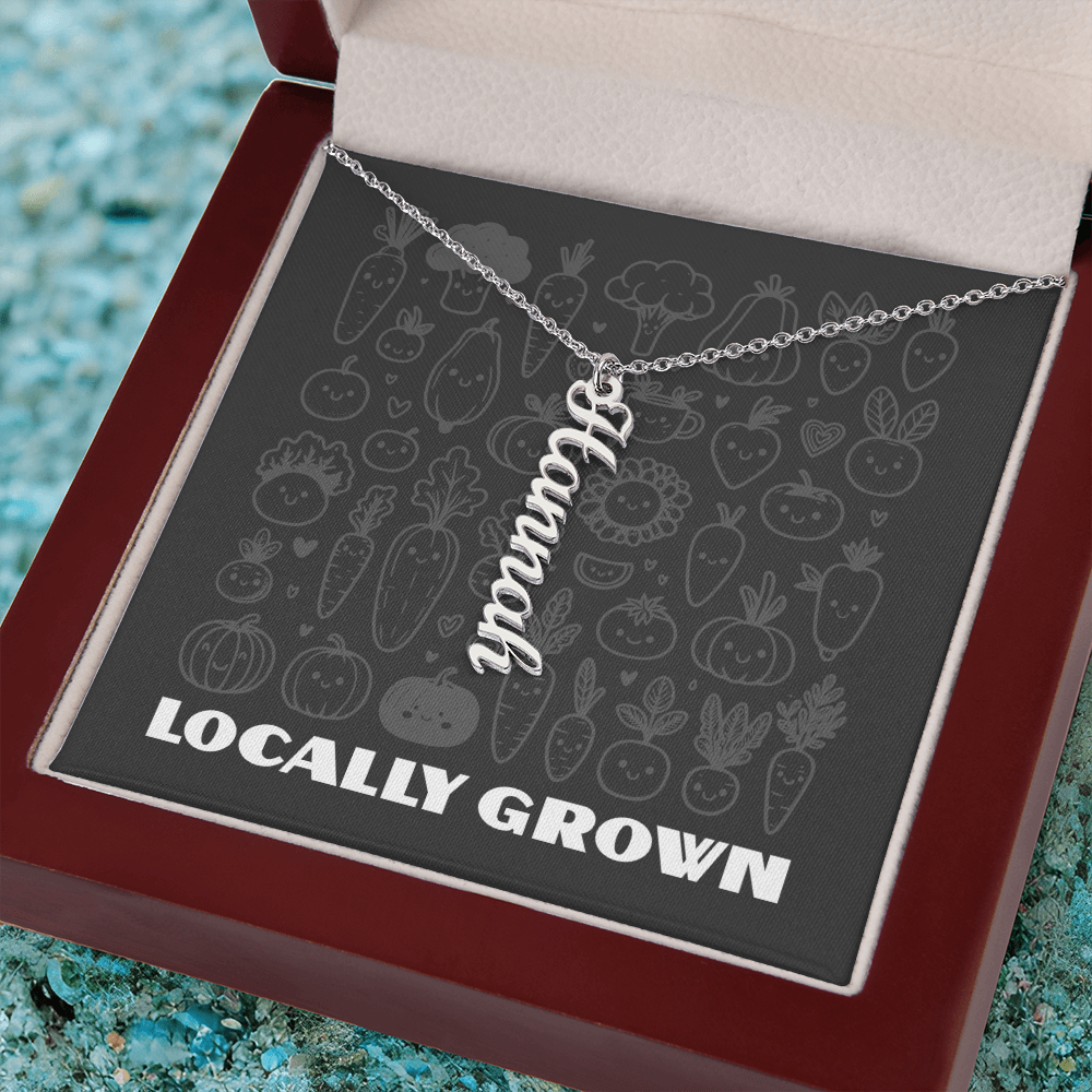 Multi Vertical Name Necklace: Cherished gift for besties & mama birds! | 18K gold finish