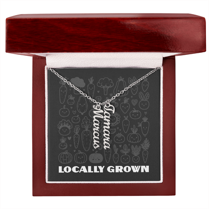 Multi Vertical Name Necklace: Cherished gift for besties & mama birds! | 18K gold finish