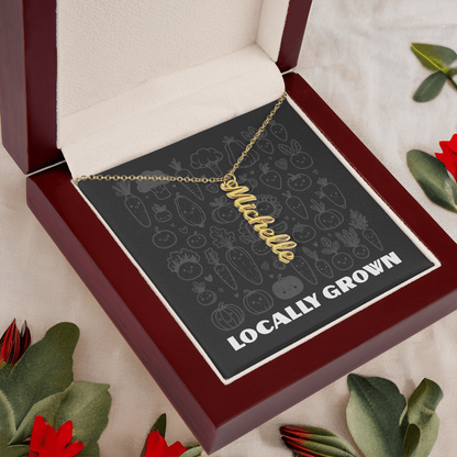 Multi Vertical Name Necklace: Cherished gift for besties & mama birds! | 18K gold finish