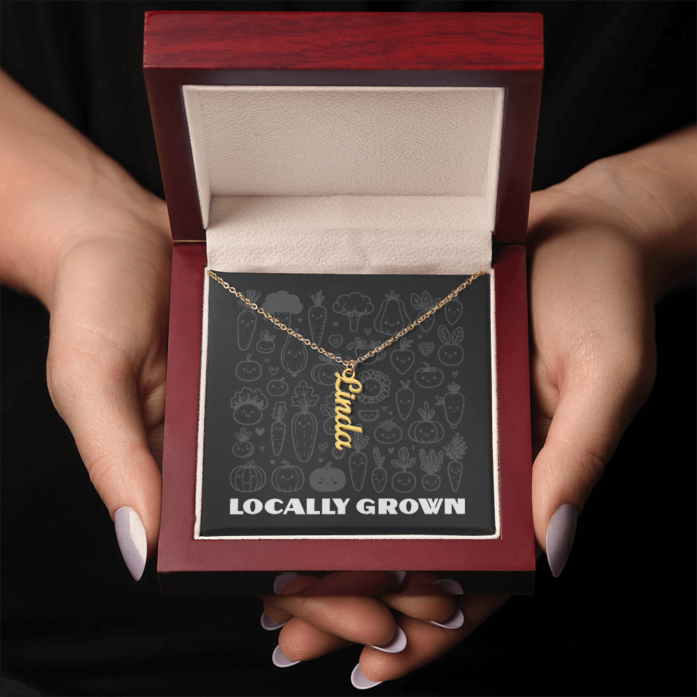 Multi Vertical Name Necklace: Cherished gift for besties & mama birds! | 18K gold finish