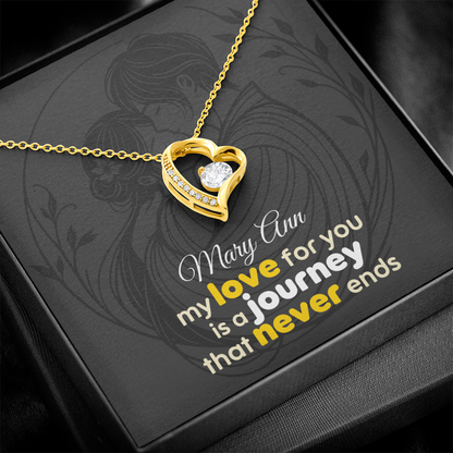 Forever Love Necklace: with Personalized message card (optional)