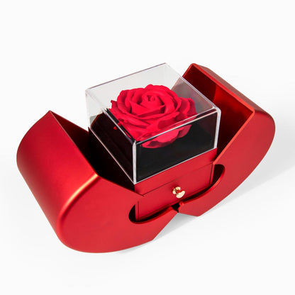 Love Knot Necklace with Red Heart Rose Box | An unforgettable gift experience!