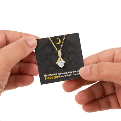 Alluring Beauty Necklace with Rotating Rose Gift Box