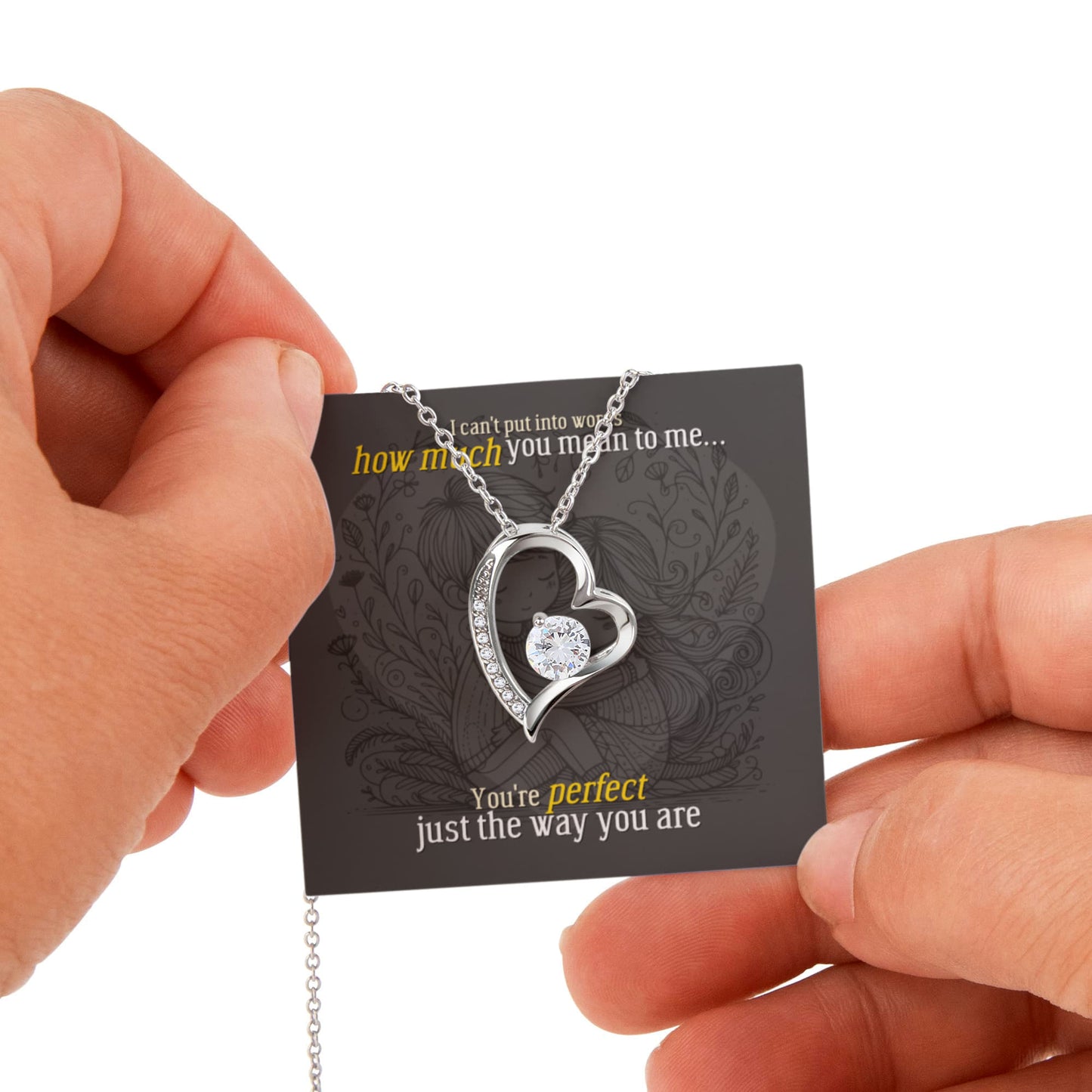 Forever Love Necklace with Rotating Rose Gift Box | 18K gold finish