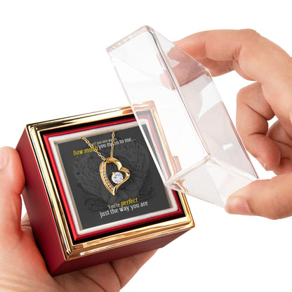 Forever Love Necklace with Rotating Rose Gift Box | 18K gold finish
