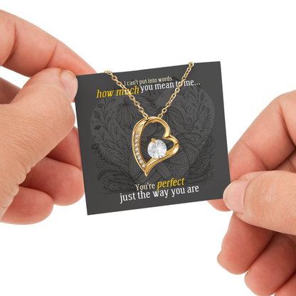 Forever Love Necklace with Rotating Rose Gift Box | 18K gold finish