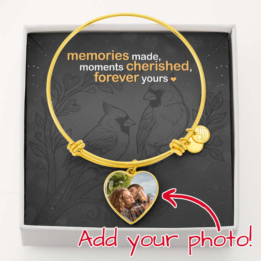 Personalized Precious Memories Bangle | Custom Engraved Luxury Bracelet | Gold or Silver Finish | Sentimental Gift