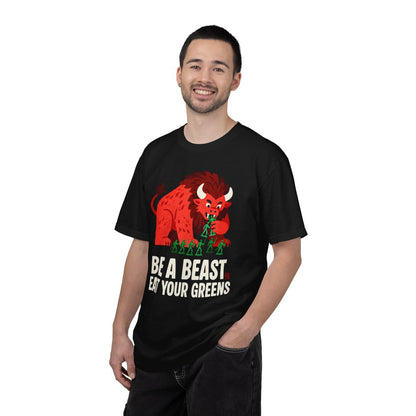 "Be a Beast. Eat Your Greens" T-shirt — Healthy Monster Eating Toy Soldiers Graphic Tee