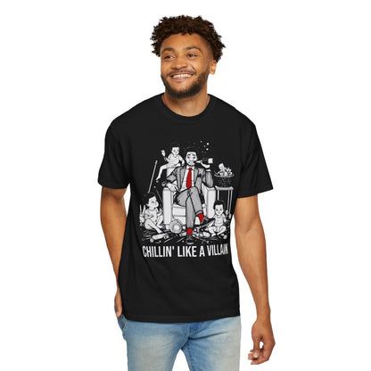 "Chillin' Like A Villain" T-Shirt — Cool Suit & Tie Family Man Graphic Tee