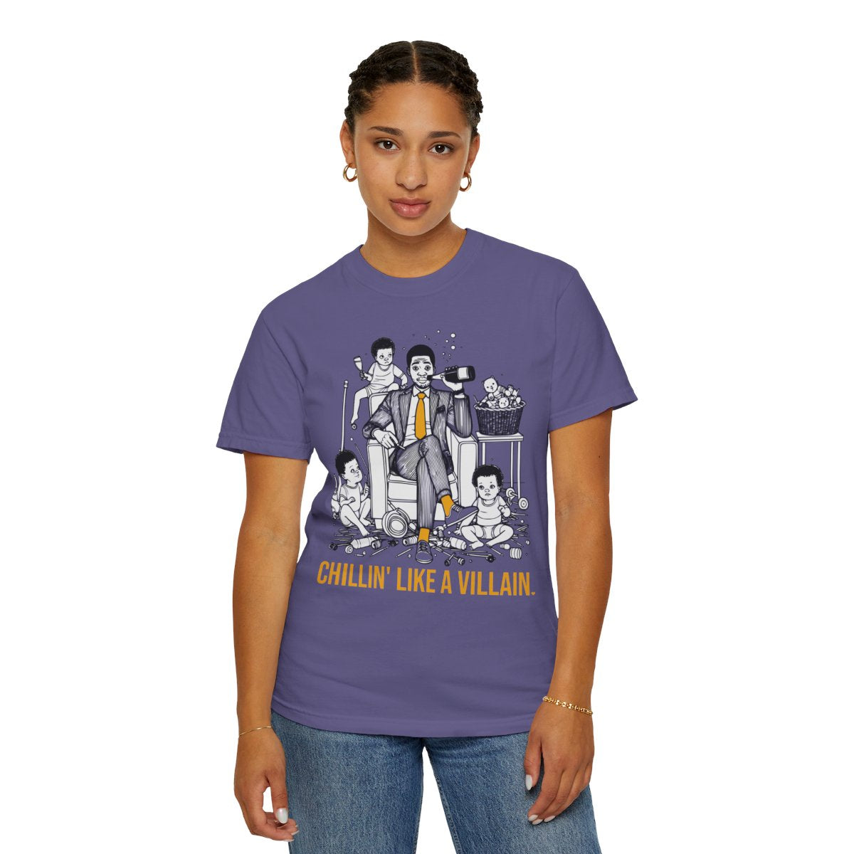 "Chillin' Like A Villain" T-Shirt — Cool Suit & Tie Family Man Graphic Tee