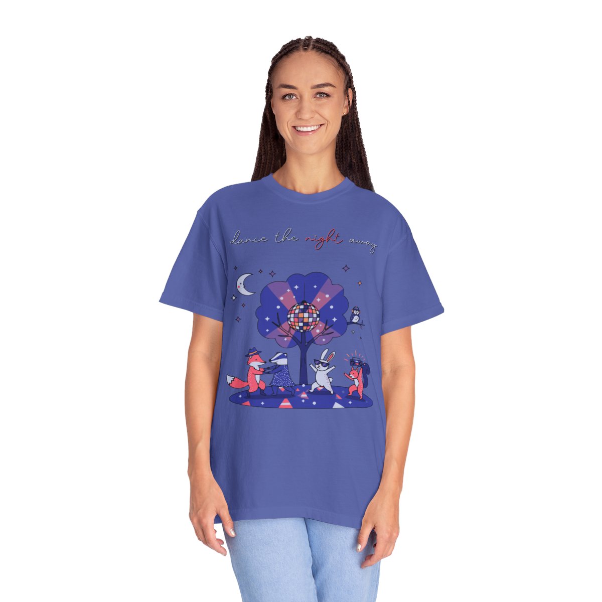 Dance the Night Away T-Shirt — Night Forest Animals Graphic Tee