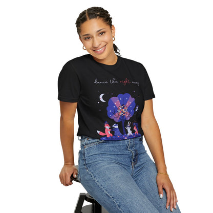 Dance the Night Away T-Shirt — Night Forest Animals Graphic Tee