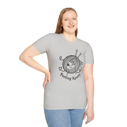 Feeling Knotty T-Shirt — Cute Knitting Yarn Ball Tee for Crafters