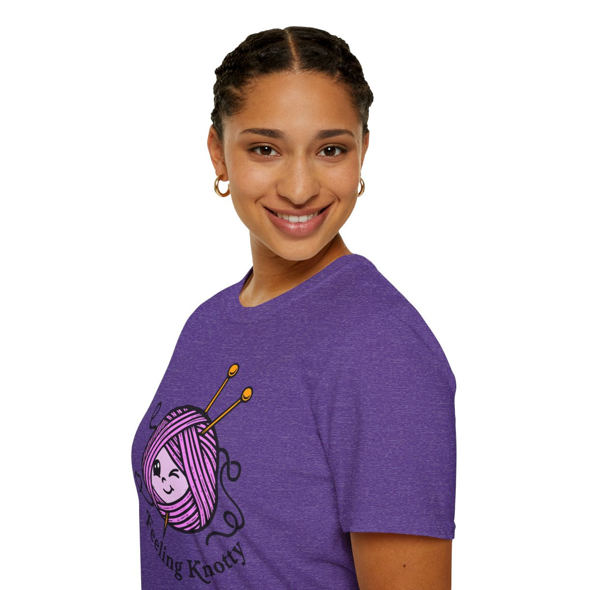 Feeling Knotty T-Shirt — Cute Knitting Yarn Ball Tee for Crafters