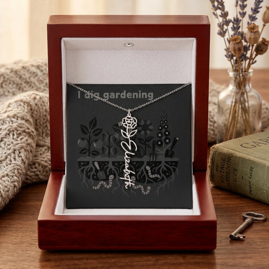 Birth Flower Name Necklace: For the special flower in your life! | 18K gold finish