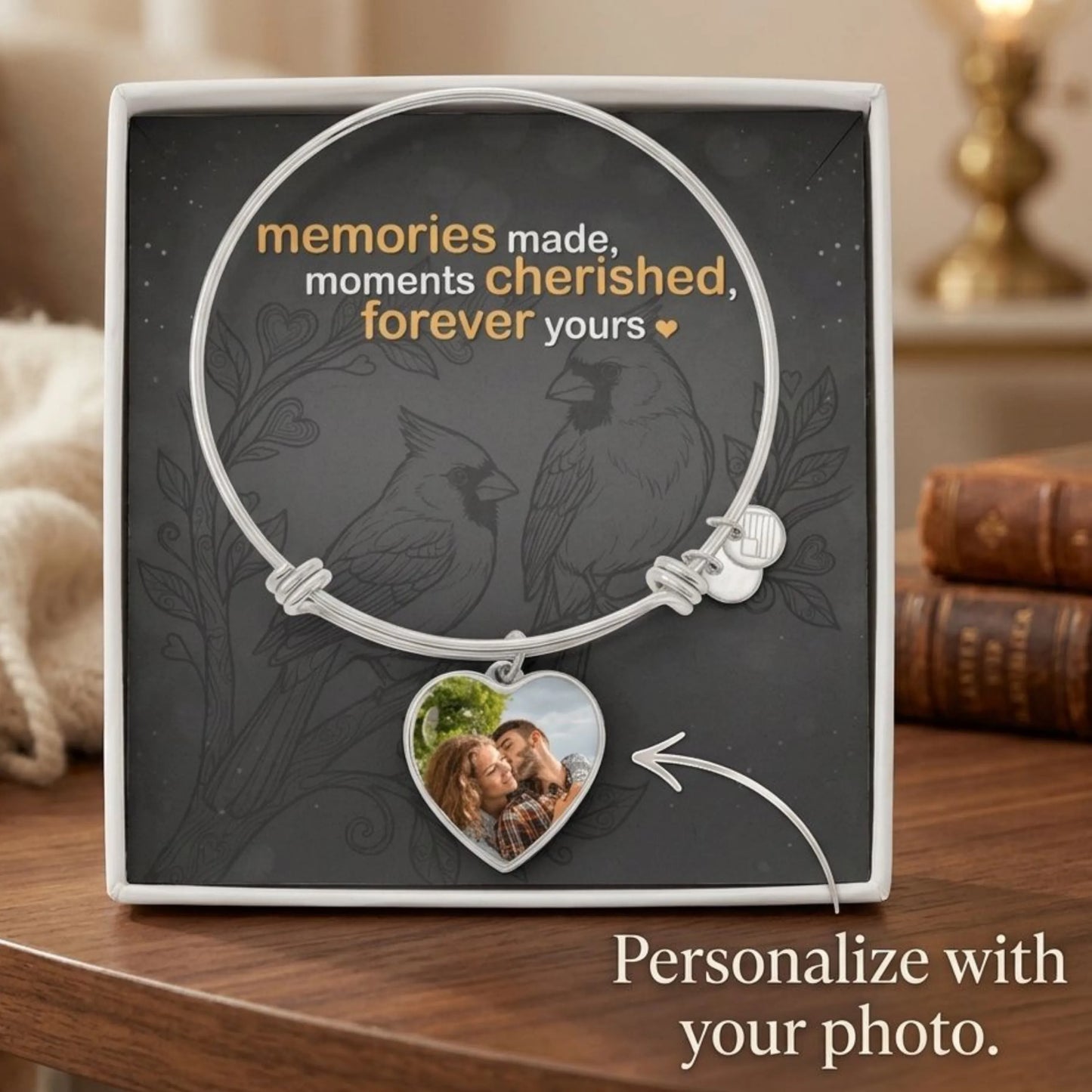 Personalized Precious Memories Bangle | Custom Engraved Luxury Bracelet | Gold or Silver Finish | Sentimental Gift