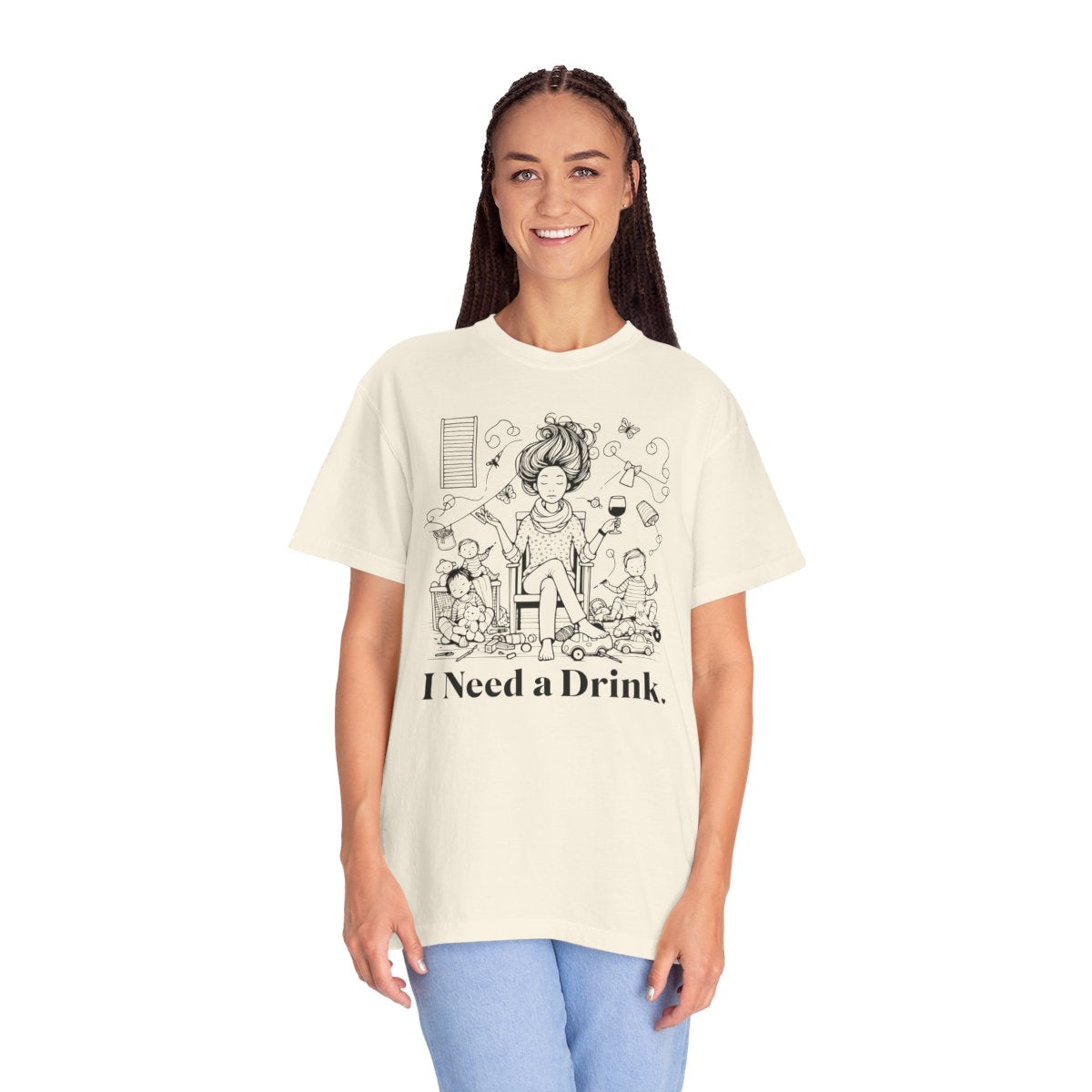 I Need a Drink T-Shirt — Funny Mom Relaxation Graphic Tee