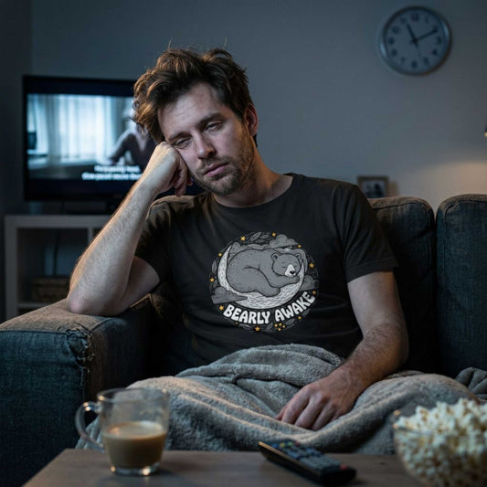 Bearly Awake T-Shirt — Cute Sleeping Bear Graphic Tee