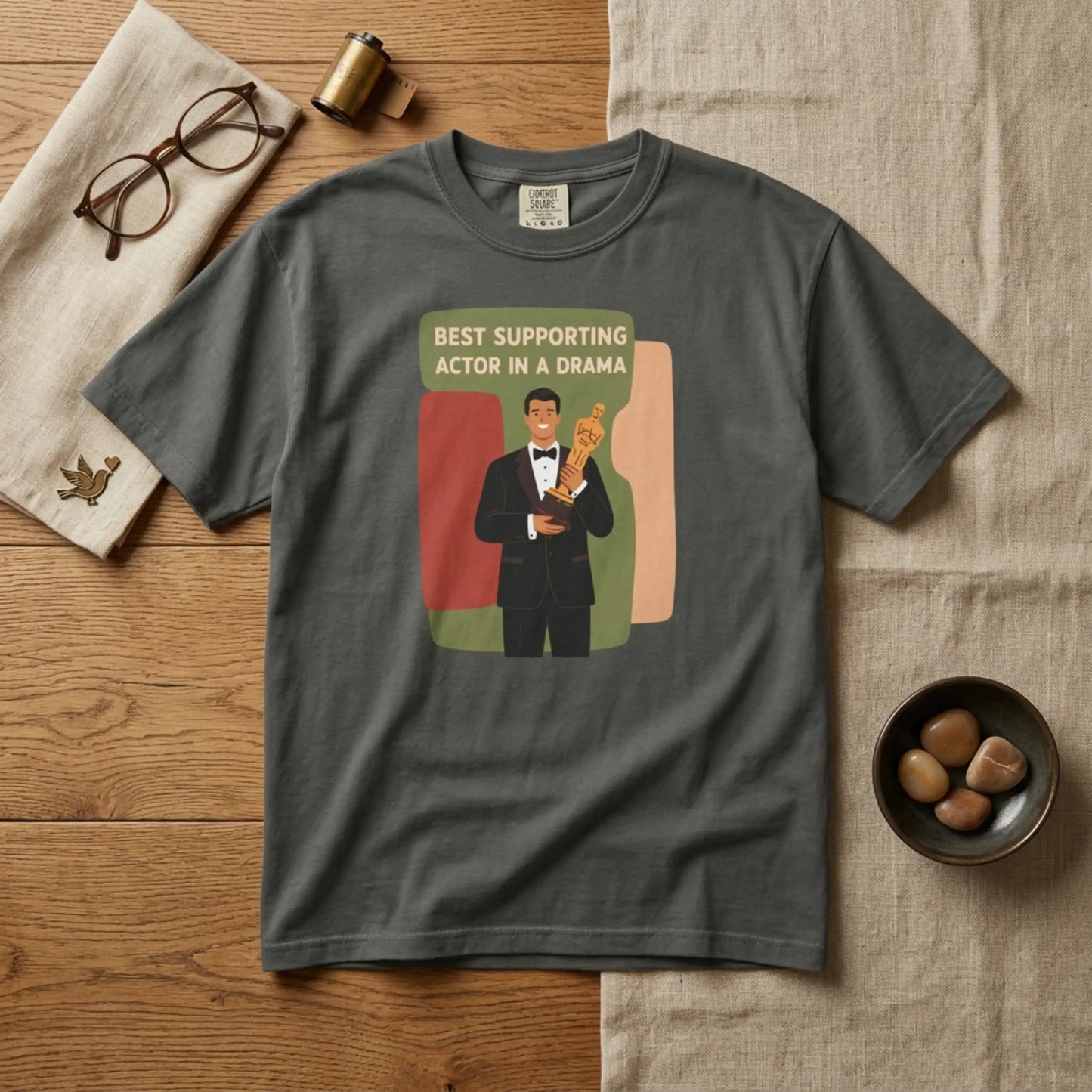 "Best Supporting Actor in a Drama" Couples Tee — Funny Award Winner Graphic T-Shirt