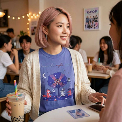 Dance the Night Away T-Shirt — Night Forest Animals Graphic Tee