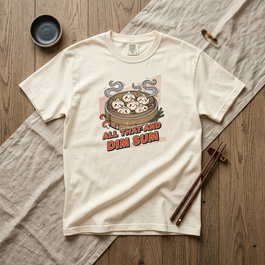 "All That and Dim Sum" Graphic T-Shirt — Dim Sum Cute Foodie Tee