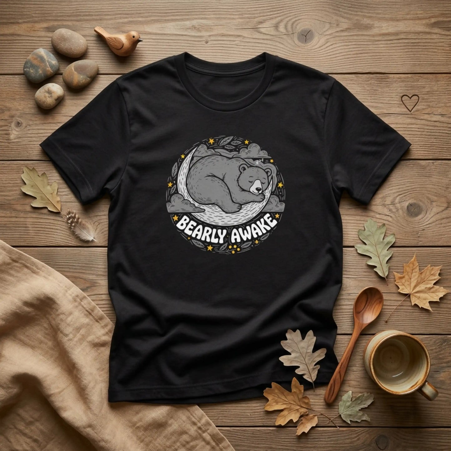 Bearly Awake T-Shirt — Cute Sleeping Bear Graphic Tee