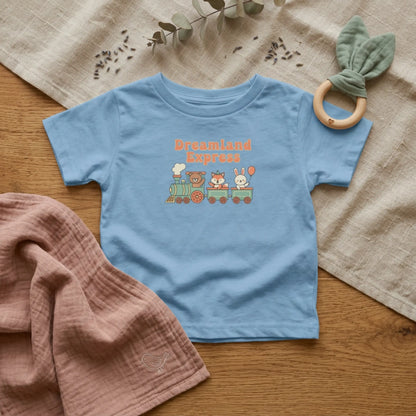 "Dreamland Express" Infant Tee — Cute Train Graphic Baby Shirt