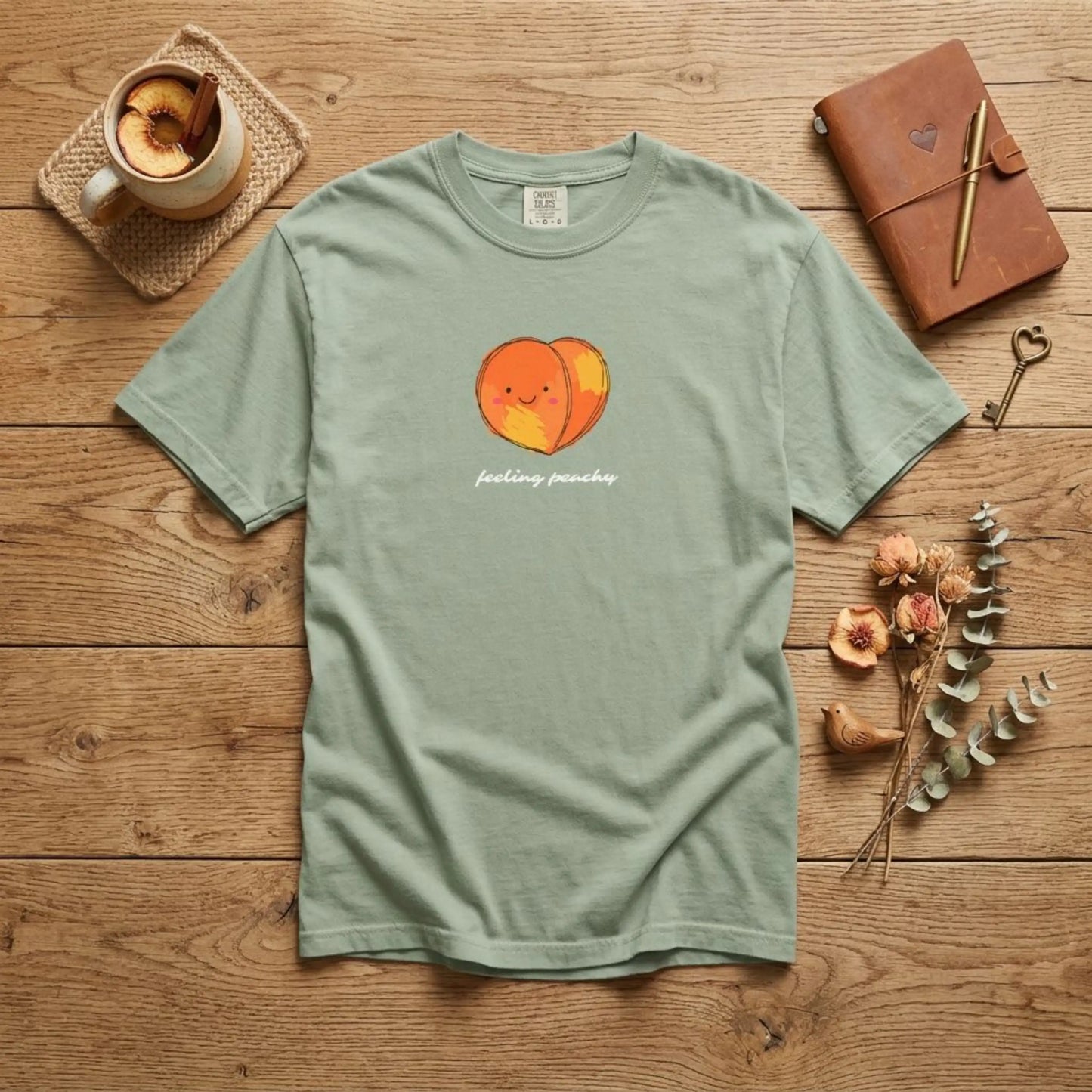 "Feeling Peachy" T-Shirt — Cute Kawaii Peach Graphic Tee