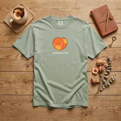 "Feeling Peachy" T-Shirt — Cute Kawaii Peach Graphic Tee