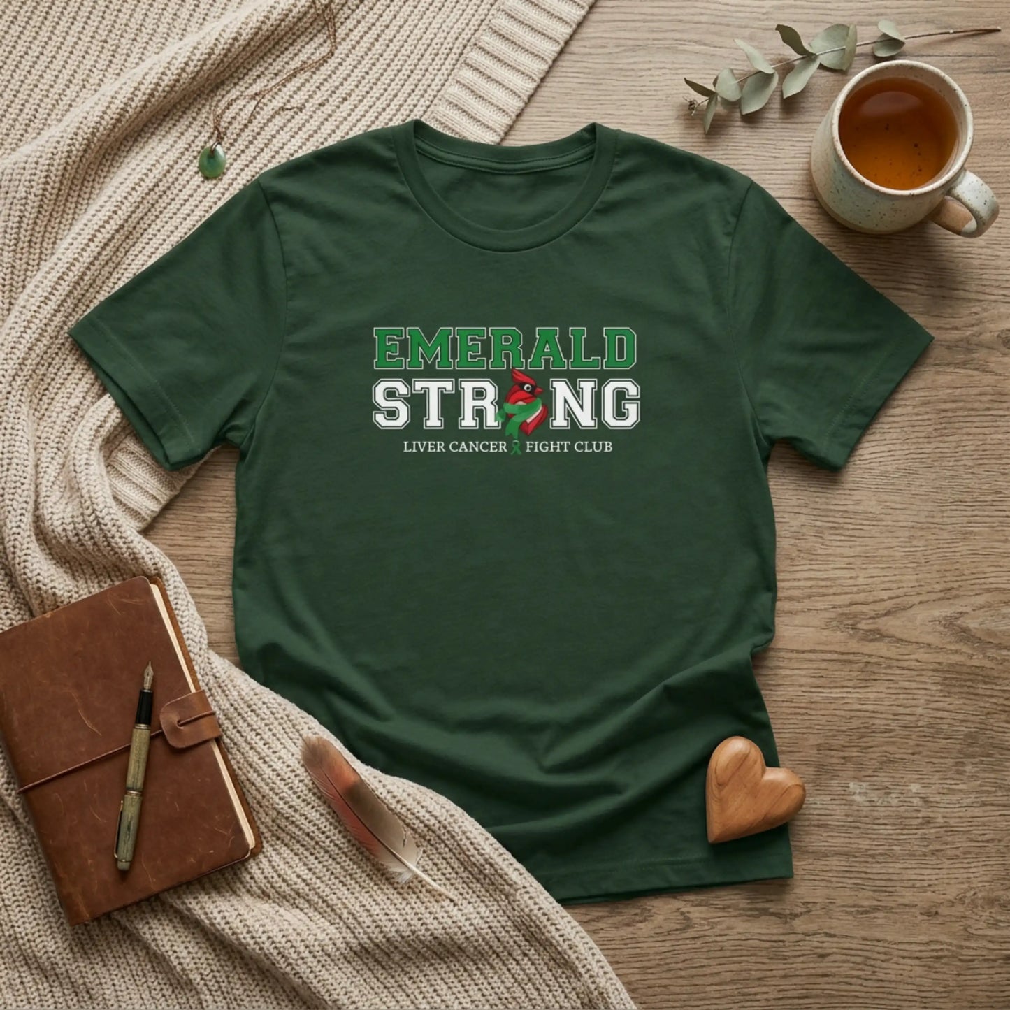 Emerald Strong T-Shirt — Liver Cancer Fight Club Awareness Tee