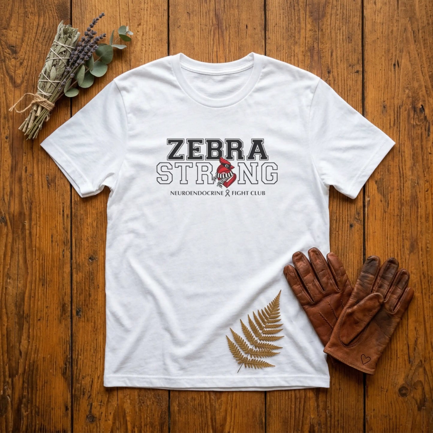 Zebra Strong T-Shirt — Neuroendocrine Cancer Fight Club Awareness Support Tee