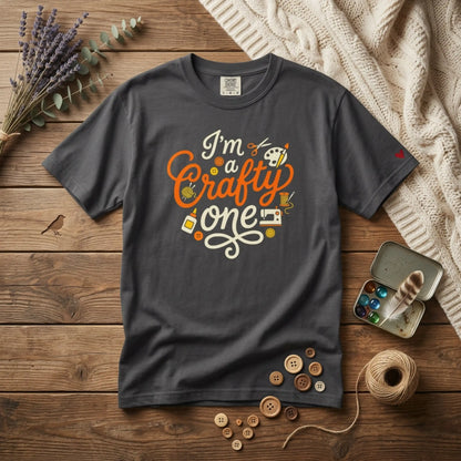 "I'm a Crafty One" T-Shirt —  Graphic Tee for Arts & Crafts Enthusiasts