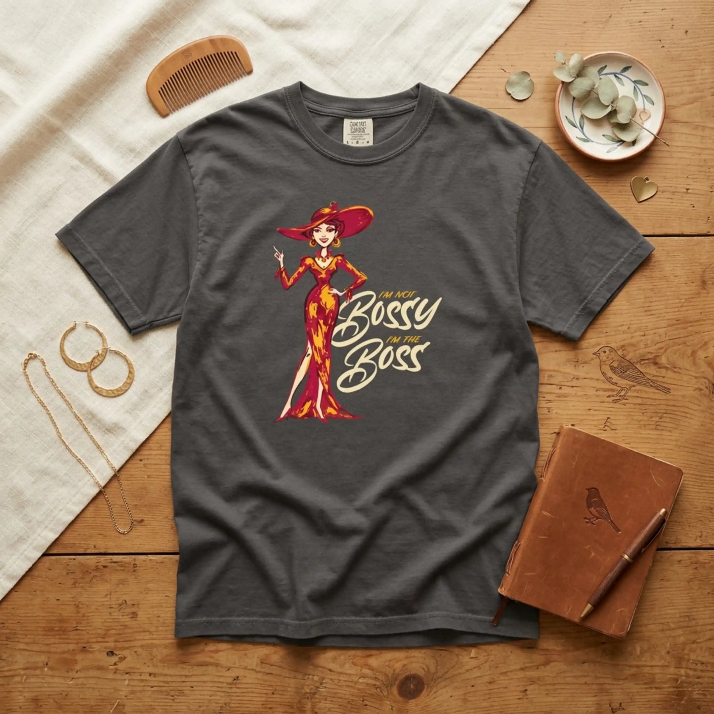 "I'm not Bossy, I'm the Boss" Graphic T-Shirt — Vintage Glam Lady Fashion Tee