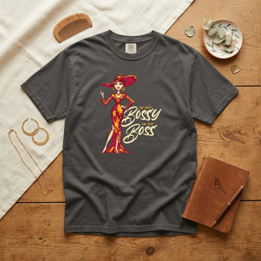 "I'm not Bossy, I'm the Boss" Graphic T-Shirt — Vintage Glam Lady Fashion Tee