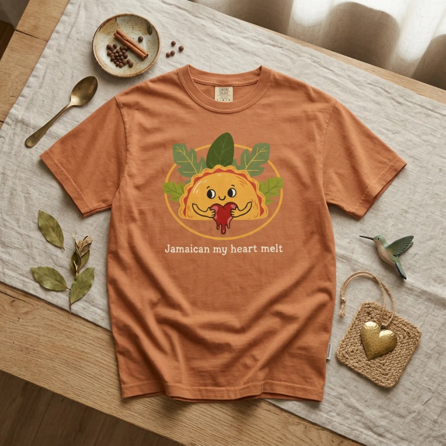 "Jamaican My Heart Melt" T-Shirt — Cute Patty Character Tee