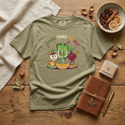 Lettuce Turnip The Beet T-Shirt — Cute Vegetable Band Graphic Tee