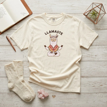 Llamaste Yoga Llama T-Shirt — Funny Meditation Unisex Tee