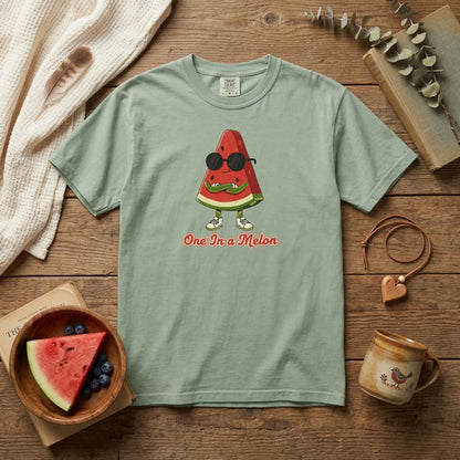 One in a Melon T-Shirt — Cute Sunglasses Watermelon Graphic Tee