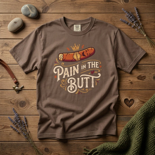Certified Royal “Pain in the Butt” T‑Shirt — Cigar Pun Graphic Tee