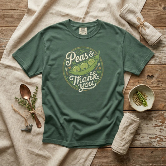 Peas & Thank You T-Shirt — Cute Polite Punny Graphic Tee