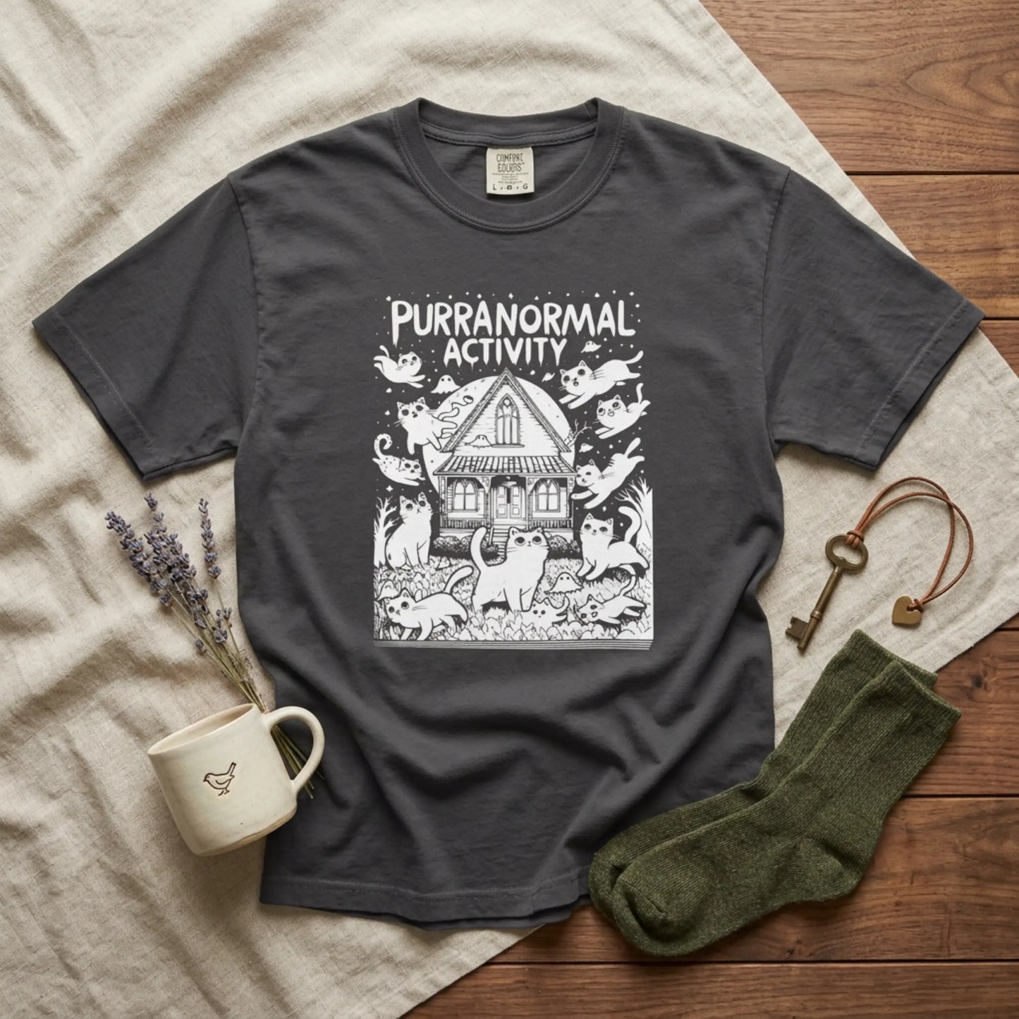 "Purranormal Activity" Cat T-Shirt — Spooky Paranormal Cat Lovers Graphic Tee