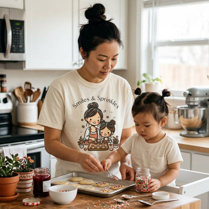 "Smiles & Sprinkles" T-Shirt - Baking Mom and Child Tee