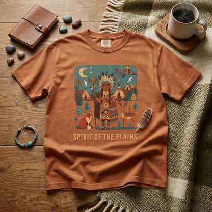 'Spirit of the Plains' T-Shirt — Native-Inspired Spiritual Graphic Tee