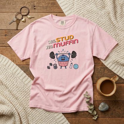 "Stud Muffin" T-Shirt — Cute Funny Gym Cupcake Fitness Design